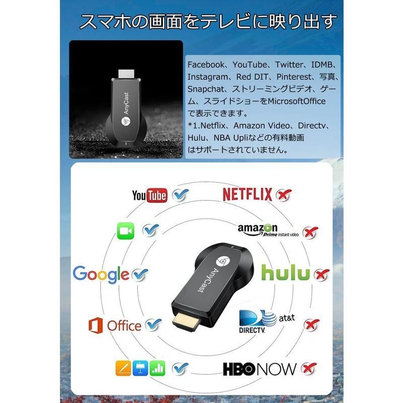 最安値人気商品✨ Anycast hdmiミラーキャストミラーリング 簡単 映像