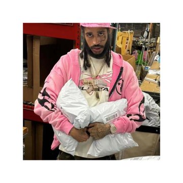 Hellstar Studios vintage washed hoodie大logo洗水男女拉鏈衛衣