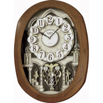 RHYTHM 麗聲鐘 (4MH810) 童話城堡時尚造型掛鐘/55.8cm 白｜樂天全館特惠中★指定刷卡回饋10%