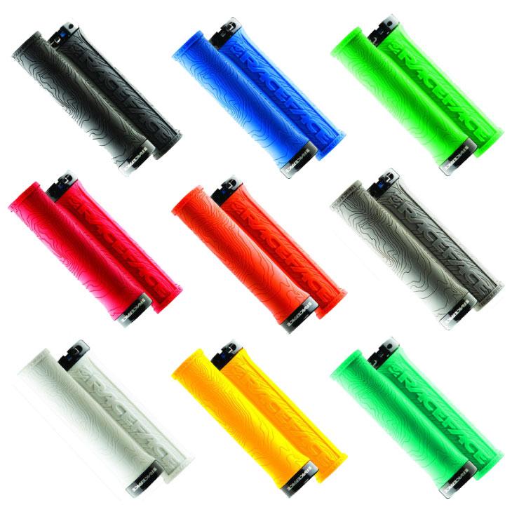 (イエロー即納)RACE FACE レースフェイス HALF NELSON SINGLE LOCK ON GRIPS ハーフネルソン シングル