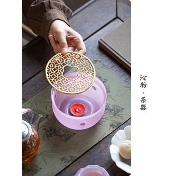 溫茶爐小火爐蠟燭煮茶底座保溫暖茶器烘茶爐圍爐煮茶玻璃溫茶器