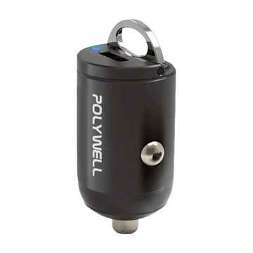 POLYWELL 寶利威爾 車充雙 Type-c 20.6 x 39mm 20g  C13-D13  黑色