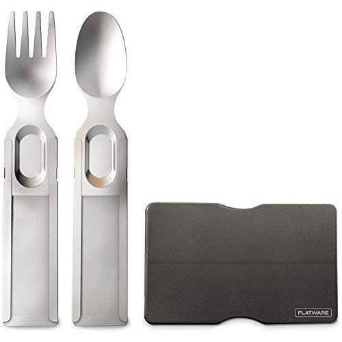 GOSUN Flatware Wallet-Sized Flatware Set Travel Utensils Camping