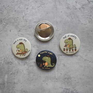 【桐鹿】恐龍先生 胸章磁鐵