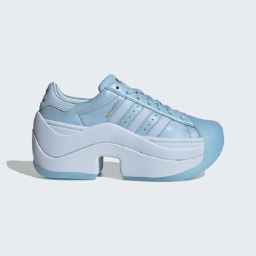 Adidas 愛迪達 Superstar Bold [KI3553] 女 休閒鞋 復古 皮革 流行 厚底 淺藍