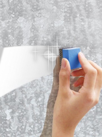 進口鏡面海綿擦浴室門鏡子水垢清除魔力擦無死角去污漬清潔刷