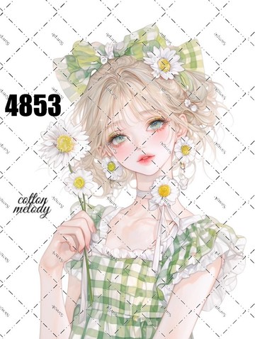 original sticker no.4853 人物貼紙 原創貼紙 原創人物貼紙 裝飾貼紙 cotton melody