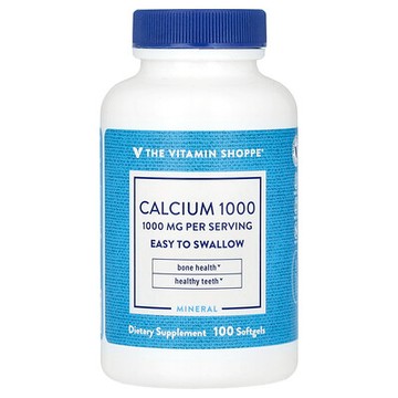 The Vitamin Shoppe, 鈣 1000，1,000 毫克，100 粒軟膠囊（每粒軟膠囊 250 毫克）