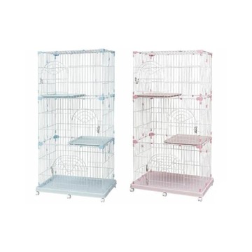 日本IRIS三層貓籠-青/桃