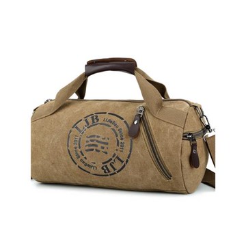 帆布大容量男女學生手提旅行單肩背包行李包短途旅行袋運動健身包