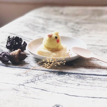 冰淇淋吐司_羊毛氈芒果玄鳳 吐司 可加鑰匙圈