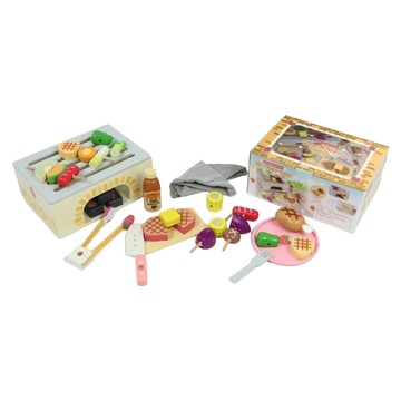 Mother garden BBQ 炭火燒烤扮家家酒玩具組  混和顏色  1套