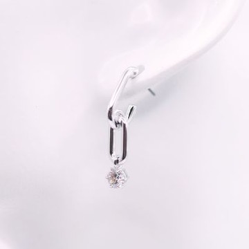 SWAROVSKI 施華洛世奇 Constella 水滴形耳環 鍍白金色
