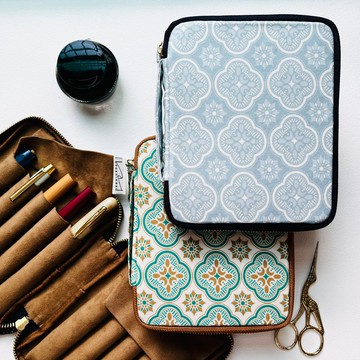 海棠窗花 10入手提鋼筆袋 筆袋