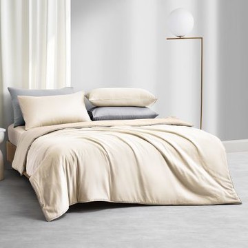 【DB夢寢】台灣製 萊賽爾天柔絲純色被套(單人/雙人 多款可選)