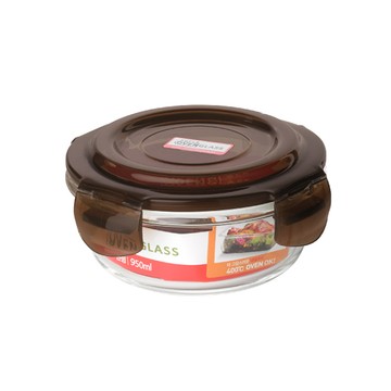 SUPER OVEN GLASS 圓形玻璃保鮮盒  950ml  1個