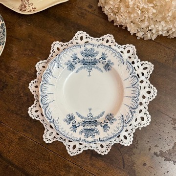 50361-稀有法國19世紀 St.AMAND et HAMAGE NÓRD 湯皿25.5cm