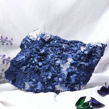 稀有蒙古藍螢石 原礦 智慧 招財 成功 收藏 風水 擺件 單品 禮物