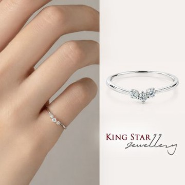 King Star 天然鑽石戒指 D色 星緻(嚴選無色等級美鑽)