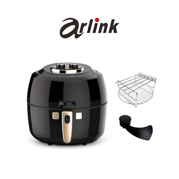 Arlink攪拌型氣炸鍋玫瑰金把手新配色EC-990 (自動拌炒/透明視窗熟度一目了然)
