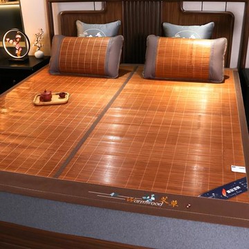 新款竹席涼席冰絲席碳化雙面竹涼席草席藤席繡花夏季兩用廠家批發