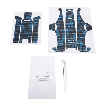 無人機皮膚貼紙耐磨保護PVC藍蛇鱗風格包裝貼花裝飾配件Mcen2美容化妝