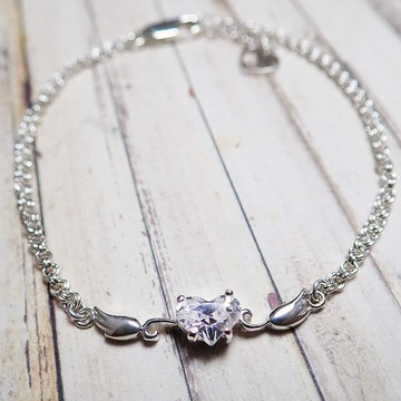 【比法一生】純銀手鍊—愛心翅膀手鍊