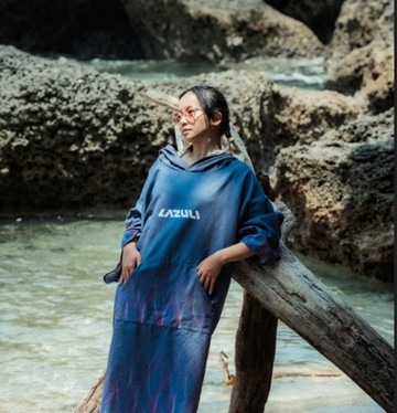 LAZULI 快乾毛巾衣(薄款) 藍灰