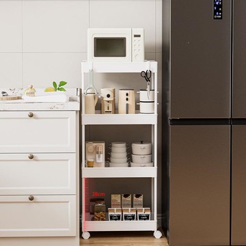 新品上市 廚房夾縫置物架可移動多層客廳臥室床頭零食書本收納架浴室縫隙柜 幸福驛站