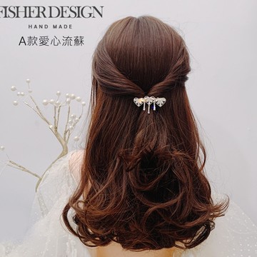 梨花HaNA 韓國精緻閃爍鋯石系列．唯美髮際蝴蝶結邊夾髮夾合集