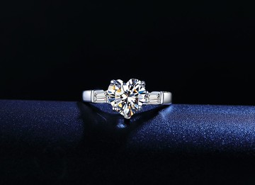 莫桑石 莫桑鑽 1-2克拉愛心女鑽戒 台北門市 客製化訂製白金