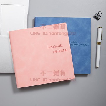 方形本子簡約筆記本軟皮工作記事本方格空白手賬本加厚學習神器日記本【不二雜貨】