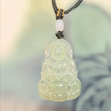 冰種翡翠觀音菩薩項鍊 | 天然緬甸玉翡翠A貨 | 送禮