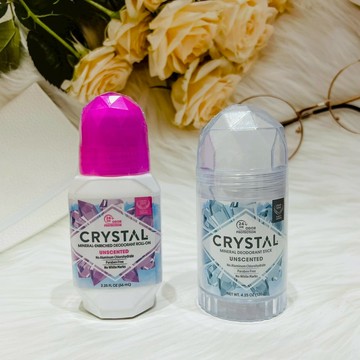CRYSTAL 礦物滾珠身體除臭劑 無香味 66ml礦物鹽體香石 無香味 120g 體香膏 除臭棒 體香棒 除臭石｜雙12嘉年華⚡專櫃 美妝 香氛 保養 禮享保養 香約聖誕