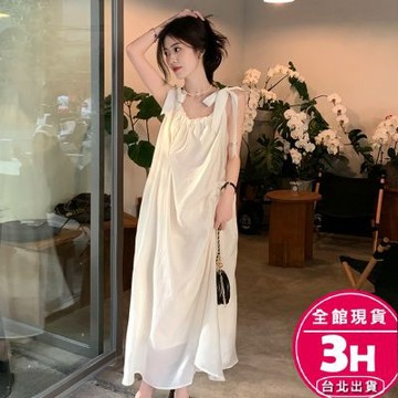 【梨卡】隔日到貨 女裝 洋裝 連身裙 度假沙灘裙 性感 無袖洋裝 百搭洋裝 吊帶洋裝 夏季洋裝 GA404【現貨24H】