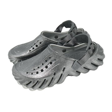 洞洞鞋 Echo Clog Metal Sport 男女鞋 波波金屬克駱格 灰 2141091FS