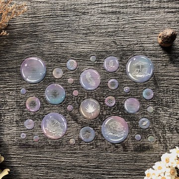 亮面透明貼紙-海邊躺躺