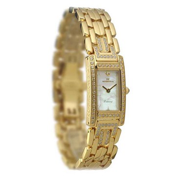 【勞斯丹頓ROSDENTON】1A01LGB-B 時尚派對 方形女錶 鋼錶帶女錶 金 台南 時代鐘錶