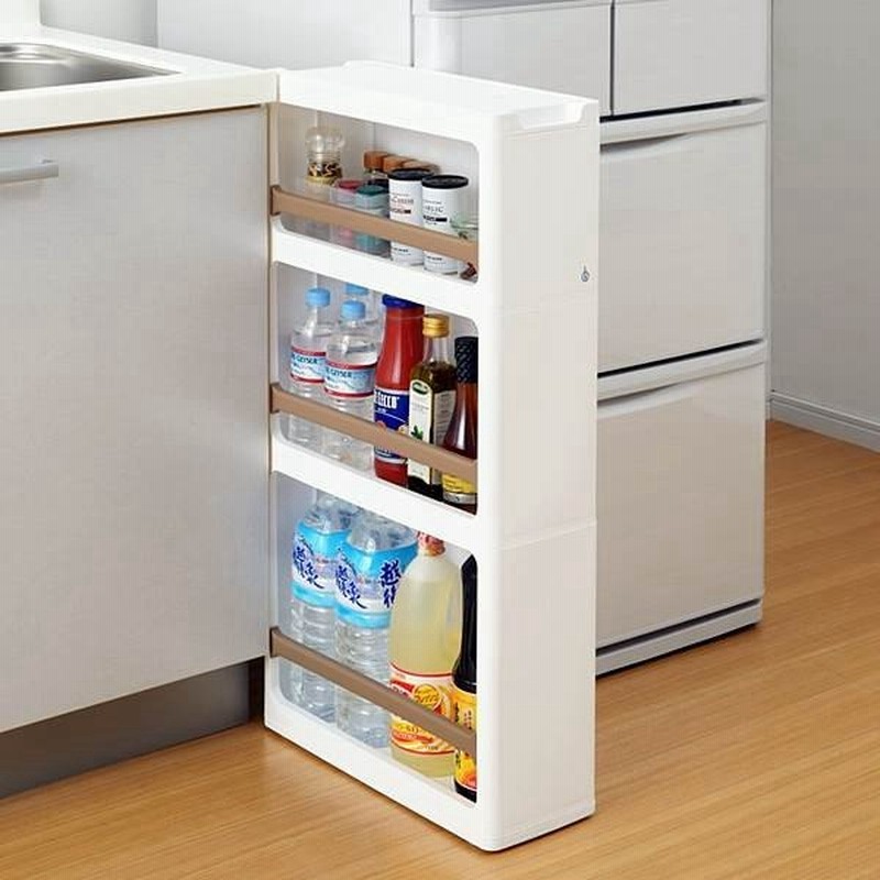 H 6 キッチン ストッカー 収納 ストッカー 着いたらすぐに使え わずか１７ｃｍの隙間に収まる スリムストッカー ラック Bタイプ 3段 Wh 通販 Lineポイント最大get Lineショッピング