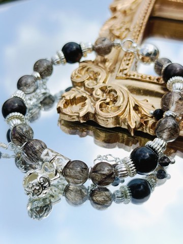 公主風護身符避邪化煞黑髮晶銀曜石