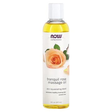 NOW Foods, Solutions，寧靜玫瑰按摩油，8 液量盎司（237 毫升）