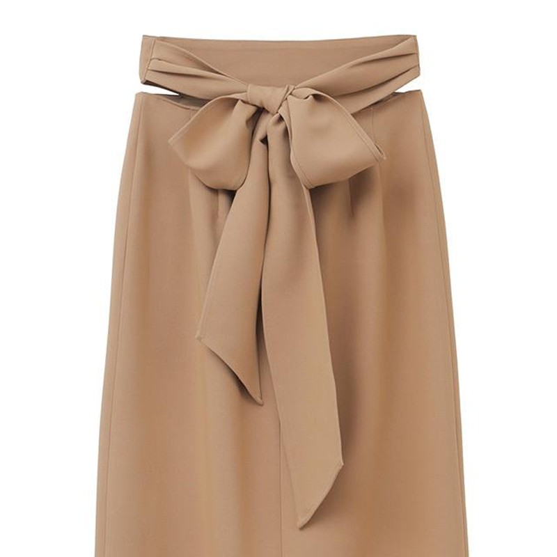 クラネ CLANE サイドカット リボン スカート SIDE CUT RIBBON SKIRT ...