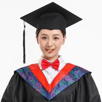 畢業季學士帽裝飾禮帽 成人兒童畢業典禮學位帽 中小學大學畢業照道具 黑色流蘇帽 活動角色扮演適用