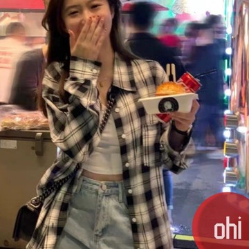 【ohi】日系復古格子襯衫 襯衣長袖防曬外套 長袖襯衫 學院風襯衫女 女生襯衫 襯衣 襯衫 上衣 女裝 GSNA41
