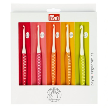 Prym 糖果鉤5件組 PRM218440  1套  160 x 3.5mm +160 x 4mm + 160 x 4.5mm +160 x  5mm + 160 x 6mm