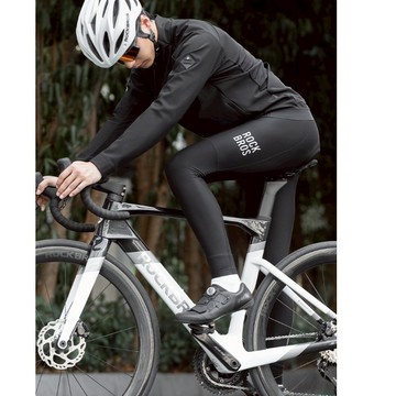 ROCKBROS洛克兄弟旗艦店 冬季保暖騎行褲男款 自行車騎行褲 10-20°C抓绒保暖背帶褲 公路車背带庫 山地車褲子