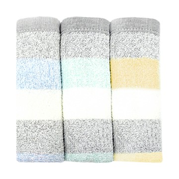 GIAT 吉亞特 奈米銀竹炭抑菌毛巾3入組 - 吸水性強、90%棉+10%聚酯纖維  顏色隨機  1組