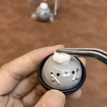 🔥臺灣出🔥小紅書同款硅膠超軟捏捏灰色小海豹廚師手繪捏捏小鼻嘎解壓捏捏 解壓團子舒壓小物 超萌可愛動物捏捏樂