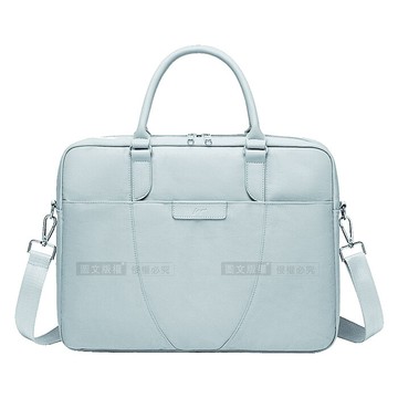 13.3吋 職場輕熟風 防震/防潑水平板筆電包 手提肩背電腦包 商務包 (淺藍)