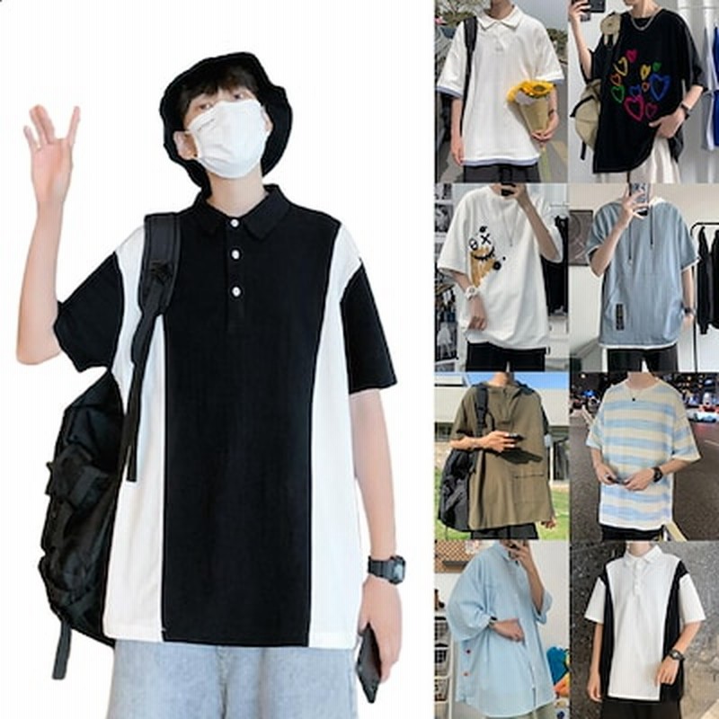 22 新入荷 韓国 ファッション メンズ 大きいサイズ Tシャツ 半袖 シャツ 夏服 通販 Lineポイント最大5 0 Get Lineショッピング
